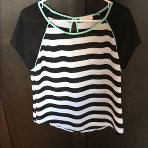 Striped blouse.